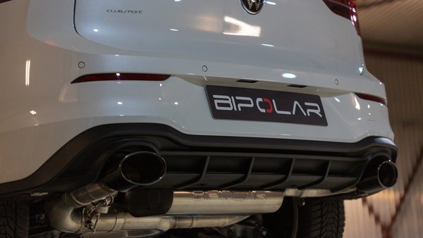 3,5" ECE Klappen Abgasanlage BIPOLAR für VW Golf 8 GTI