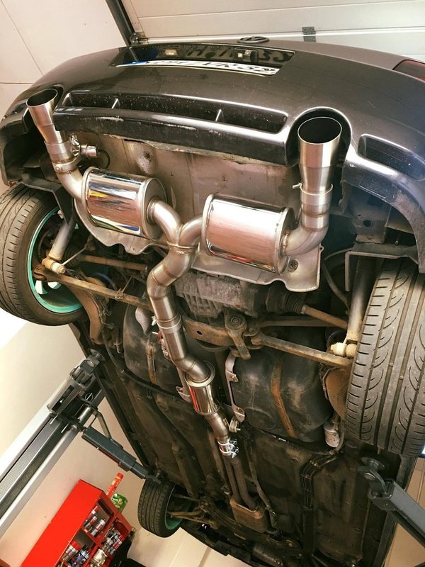 90mm Klappen Abgasanlage für VW Golf 4 R32 (Eintragung bei LFX)